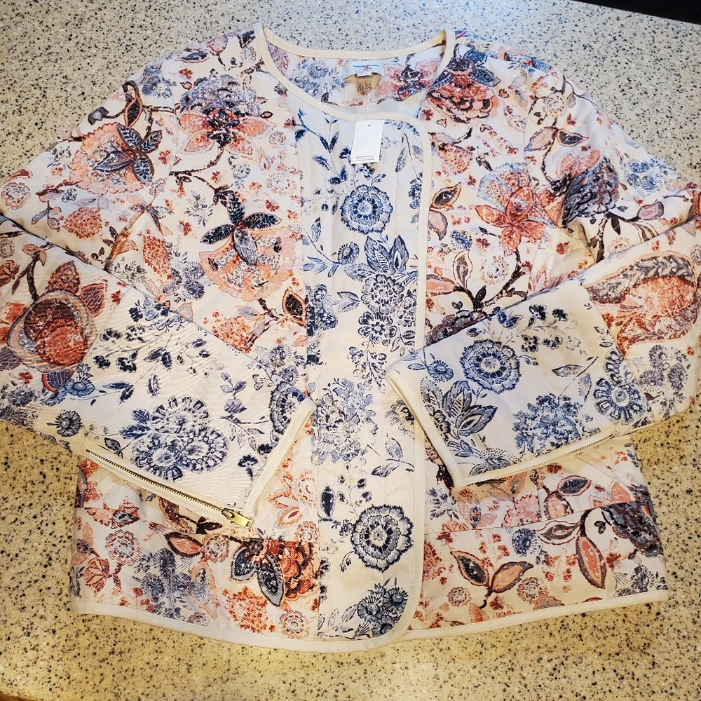 Loft SZ 14 NWT Quilted Jacket